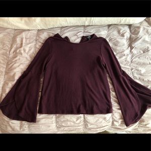 Lord & Taylor Plush Top with Bell Sleeves